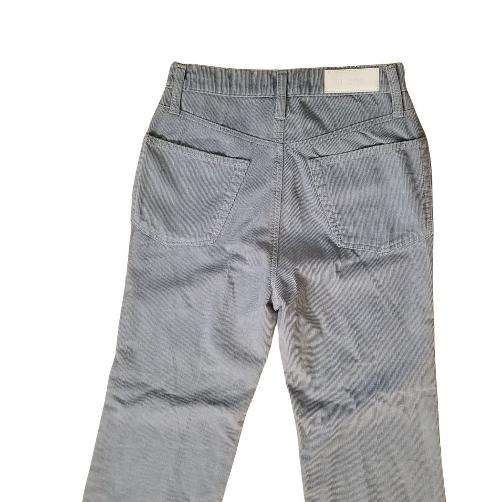 Re/Done 70s Blue Gray Corduroy Wide Leg Jeans Pants Size 26 - Picture 6 of 10